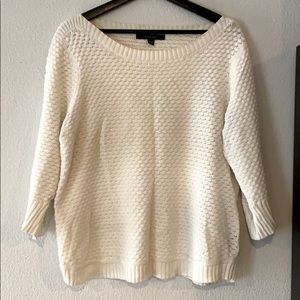 Fever white 3/4 length sleeve sweater